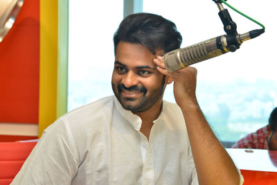 Sai Dharam Tej at Radio Mirchi For Jawaan Promotions